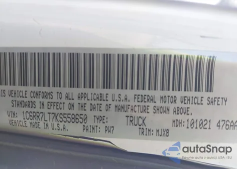 2019 Ram 1500 Classic Big Horn 4X4 5'7 Box из США, поврежденный, VIN 1C6RR7LT7KS558650